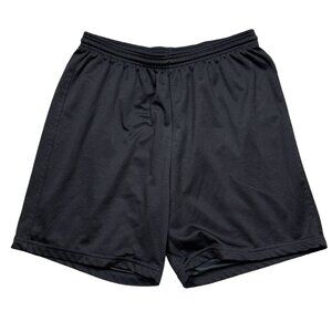 ProSpirit Mens Black Mesh Basketball Shorts Elastic Waist Drawstring Size Large